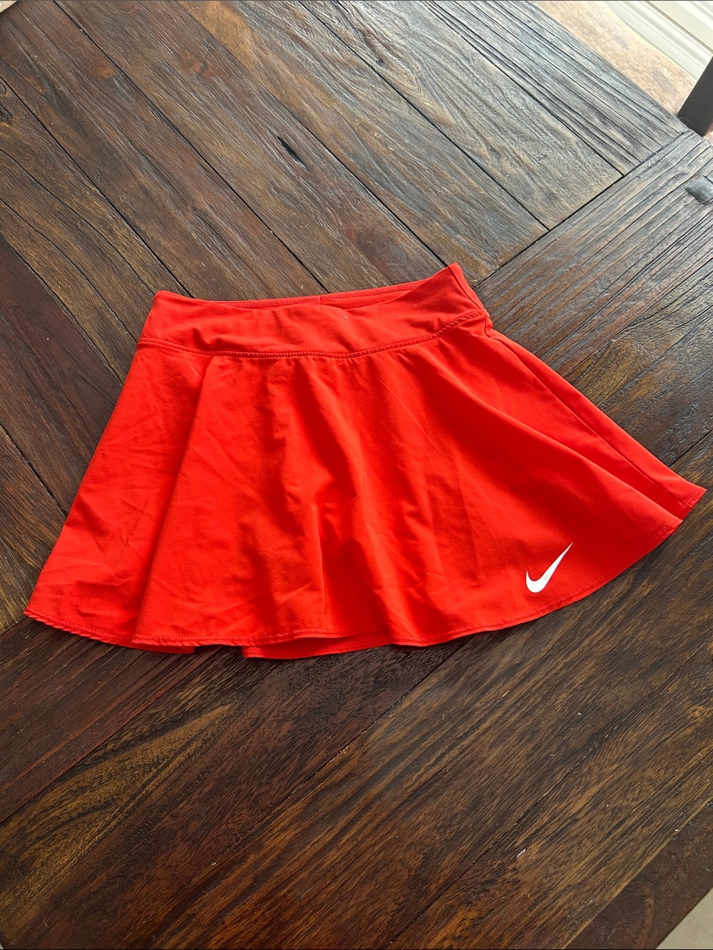 Nike Red Women's Athletic Skort with White Swoosh